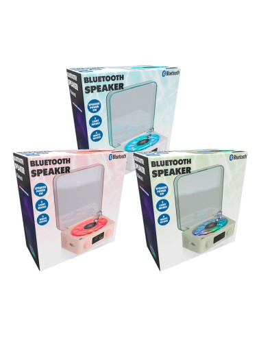 Altavoz bluetooth en forma de tocadiscos, con...