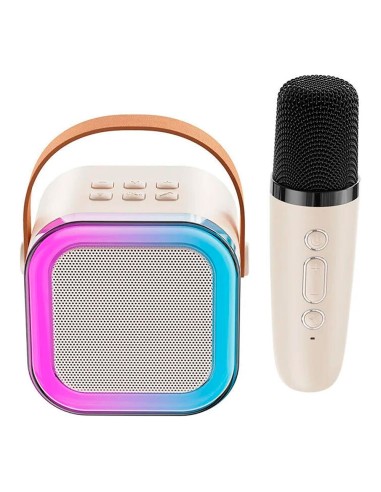 Karaoke mini con leds rgb, 8,8 x 6,8 x 8,8 cm