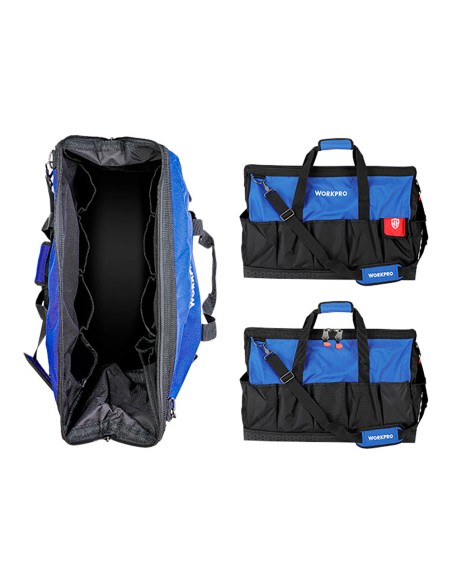 Bolsa de herramientas con cremallera con base impermeable 60 x 26 x 40 cm