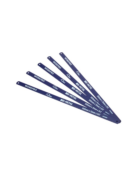 Hojas de sierra bimetálicas, 300 mm, 24 tpi, juego 5 piezas