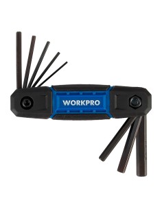 Llaves allen cr-v plegables, juego 8 piezas, (métrico)