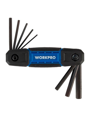 Llaves allen cr-v plegables, juego 8 piezas, (métrico)