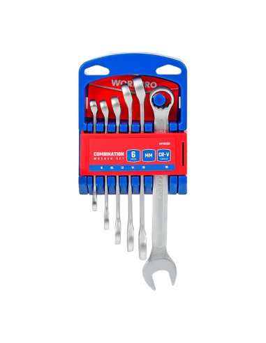 Llaves combinadas cr-v, 8 - 18 mm, juego 6 piezas