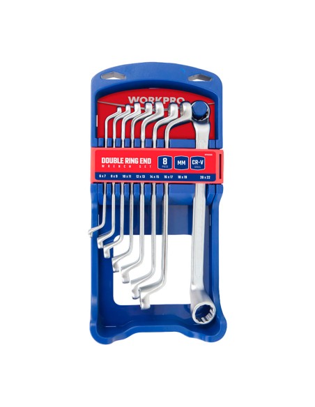 Llaves de estrella acodadas dobles, juego 8 piezas