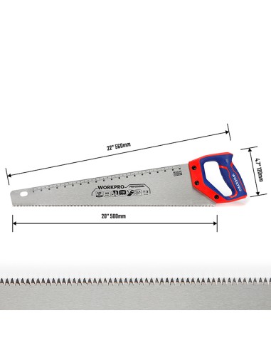Serrucho universal sk5, 7 tpi, 500 mm