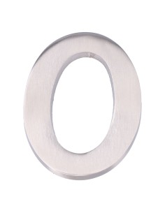 Número 0 niquel mate 10cm fijación invisible