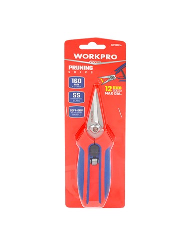 Tijeras de poda punta recta , corte max ø12 mm,...