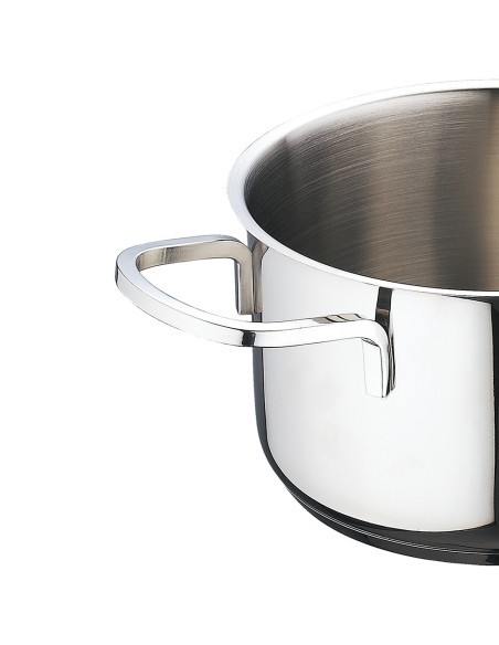 Batería 6 piezas de acero inoxidable para inducción cazuela con tapa ø16 cm / cazuela con tapa ø18 cm / cazuela con tapa ø20 ...