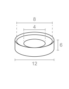 Imán neodimio aro avellanado im31 níquel 12 x 6 (ø8-4) mm 2