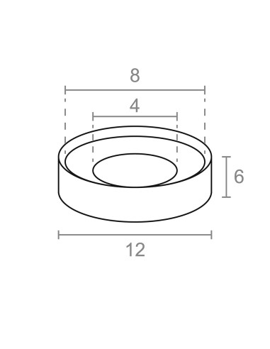 Imán neodimio aro avellanado im31 níquel 12 x 6...