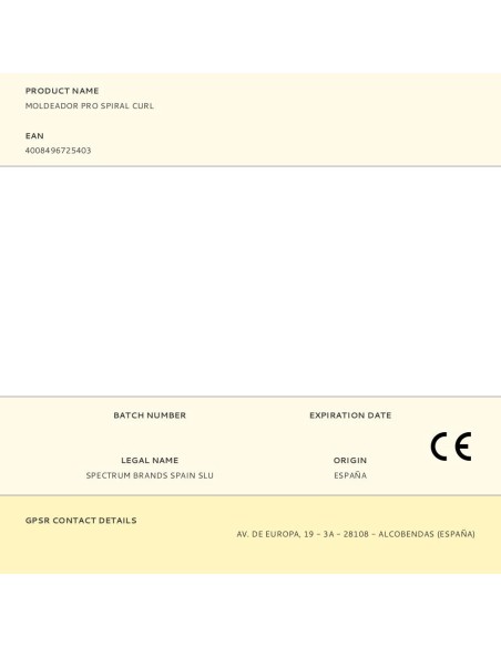 Moldeador pro spiral curl