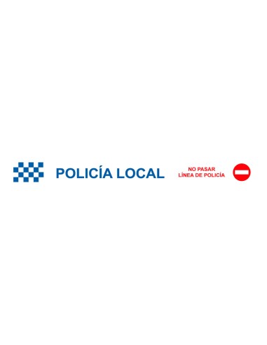 Cinta balizamiento policía local 75 mm x 0,05 mm x 200 m