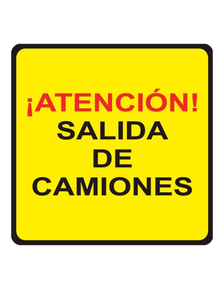 Señal vial de salida camiones, pvc, 70 x 50 cm