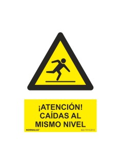 Señal riesgo caída al mismo nivel, pvc, 21 x 30 cm