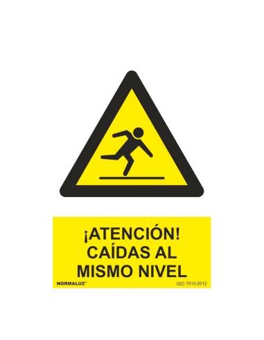 Señal riesgo caída al mismo nivel, pvc, 21 x 30 cm