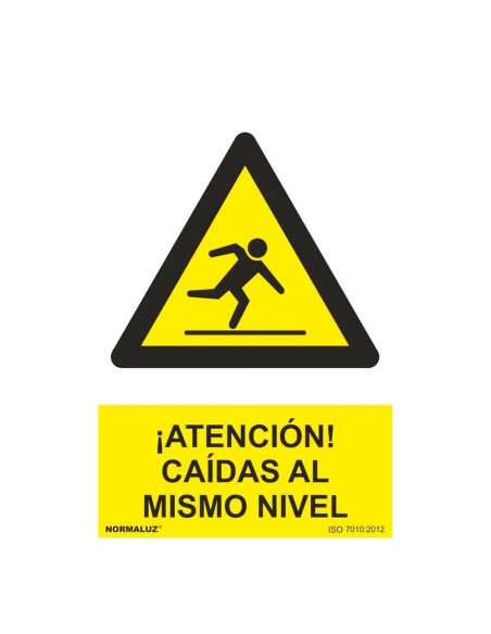Señal riesgo caída al mismo nivel, pvc, 21 x 30 cm