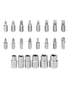 Mini carraca 1/4", juego 32 puntas 2