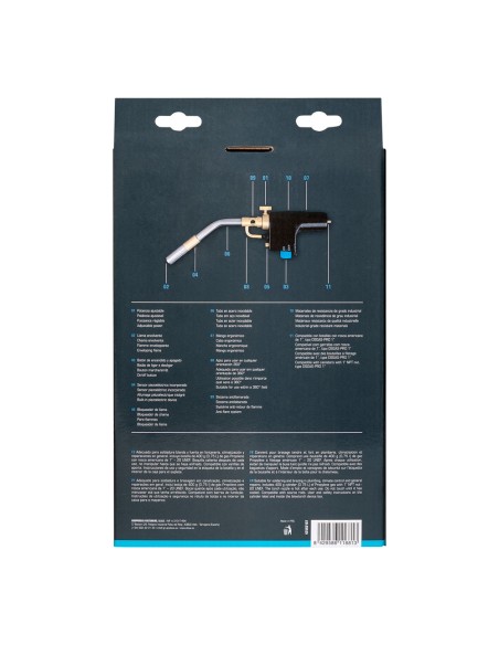 Soplete gas m1 turbo - usa 1 plg + botella de conexión dsgas-pro