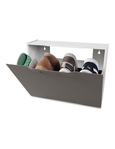 Zapatero apilable de polipropileno marrón 51 x...