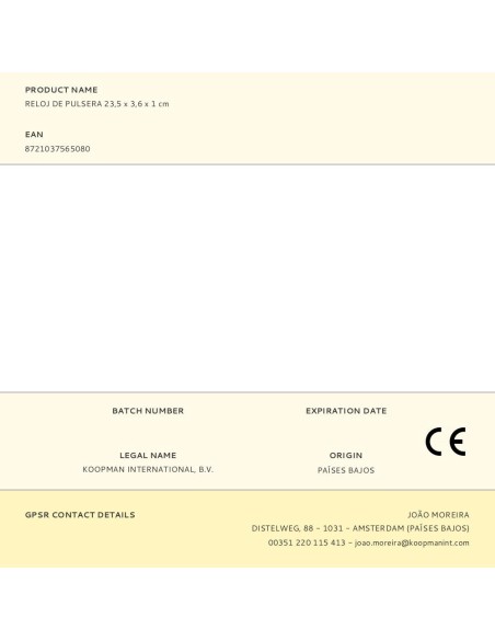 Reloj de pulsera, modelos/colores variados, 23,5 x 3,6 x 1 cm