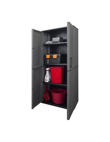 Armario alto línea easy de polipropileno gris...