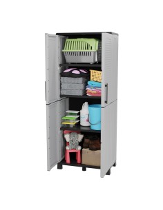 Armario alto línea family de polipropileno gris claro, 68 x 37 x 169 cm 2