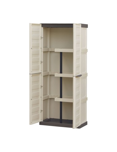 Armario alto con estantes y portaescobas línea...