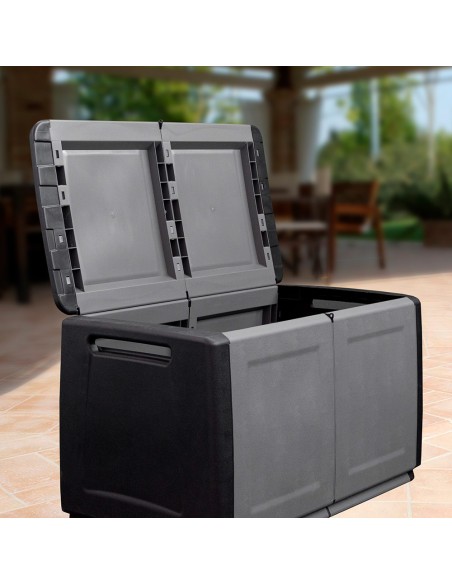 Baúl polipropileno 230 l, gris oscuro, 96 x 53 x 57 cm