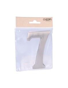 Número 7 niquel mate 10cm fijación invisible 2