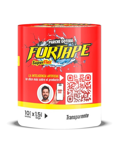 Cinta parche tapa gotera transparente pvc rollo 10 x 150 cm