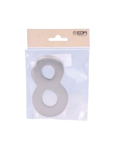 Número 8 niquel mate 10cm fijación invisible 2