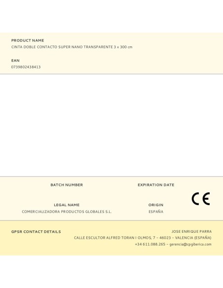 Cinta doble contacto super nano transparente 30 mm x 3 m