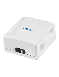 Caja de superficie 2 conectores rj45 cat. 6a apantallado