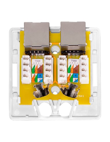 Caja de superficie 2 conectores rj45 cat. 6a...