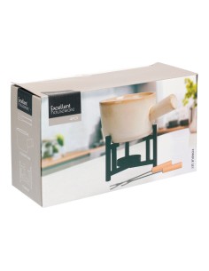 Fondue con soporte y 2 tenedores 2