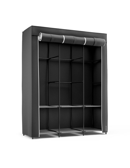 Armario de tela canvas v130 negro 130 x 45 x 167 cm