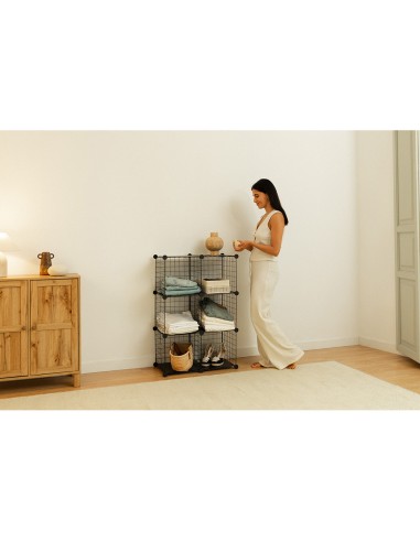 Estantería modular metálica titan c6 negro