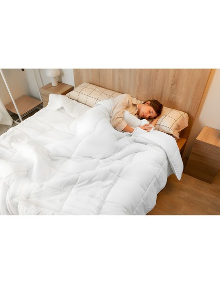 Edredón relleno nórdico nalui warmy e200 blanco 260 x 240 cm