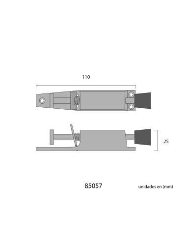 Freno de puerta 120mm dorado