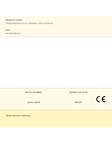 Programador digital semanal para exterior