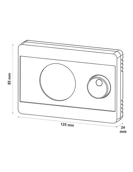 Termostato digital on/off, negro