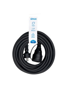 Prolongador profesional 10 m, ip44, h07rn-f 3 g 2,5 mm², 1 toma con tapa, 16 a 250 v~, negro