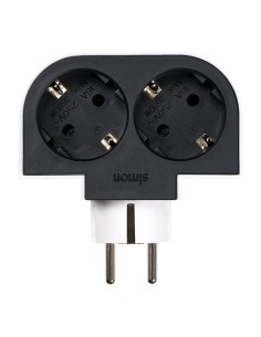 Adaptador giratorio schuko 2 tomas 16a 250 v~