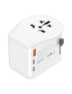 Adaptador viaje universal 3 usb (1a+2c) 20 w 2