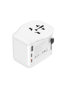Adaptador viaje universal + 3 usb (1a+2c) 65 w 2
