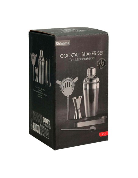 Coctelera de acero inoxidable, 5 piezas