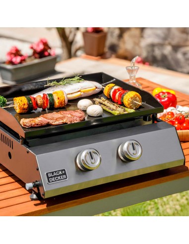 Plancha de gas bxop4900e con 2 quemadores