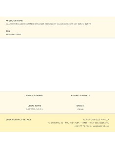 Cuatro tiras led recambio apliques redondo y cuadrado 24 w cct 32576, 32579 2