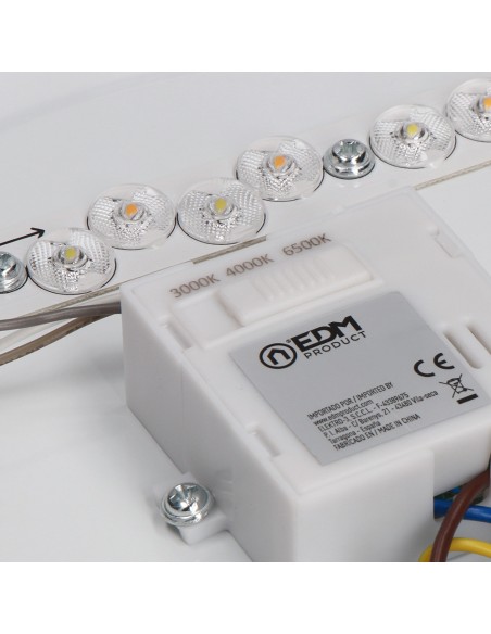 Aplique led circular de superficie 18 w 3cct 1820 lm ø33 x 6,6 cm