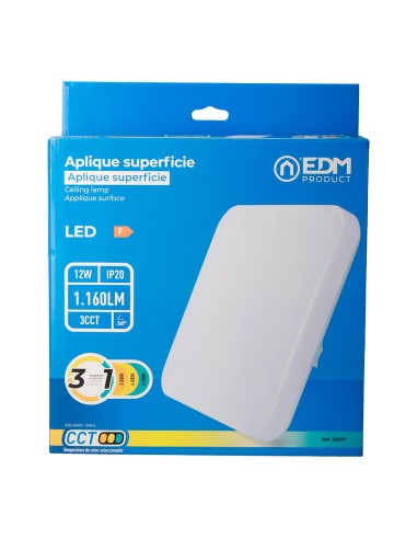 Aplique led cuadrado extraplano de superficie...